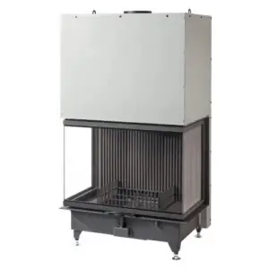 Vuur Drie 80, 12 kW, Focar Triunghiular de Dimensiuni Mari cu Trei Laturi de Sticlă, Clasa A+