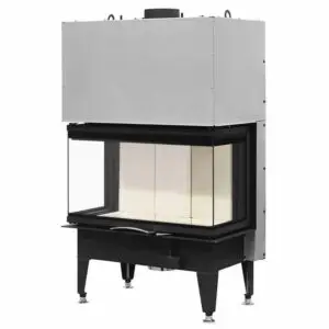 75x35x45 S3 2.0, 8 kW, Focar Panoramic cu Trei Laturi de Sticlă, Clasa A+