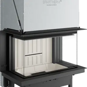 Premium A-3RL-80h, 12 kW, Focar Panoramic de Mari Dimensiuni cu Geam pe Trei Laturi, Clasa A+
